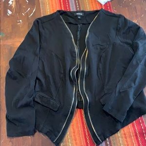 Torrid Black Zipper Detail Blazer